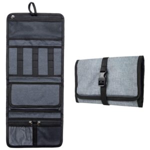 FATMUG Small Travel Organizer Bag for Electronic and Accessories -Gadgets Kit Case Pouch -Light Grey