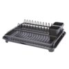 FIDEO 3 in 1 Aluminum Dish Drying Rack with Utensil Holder and Water Drainer l Anti Rust Dish Rack l Kitchen Counter Top Utensil Stand l Dish Drainer Basket for Kitchen l Sink Dish Rack Drainer