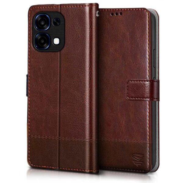FLIPPED-Vegan-Leather-Flip-Case-Back-Cover-for-Oppo-A6-Pro-5G-Flexible-Shock-Proof-Hand-Stitched-Leather-Finish-Card-Pockets-Wallet-Stand-Tan-with-Brown.jpg FLIPPED Vegan Leather Flip Case Back Cover for Oppo A6 Pro 5G (Flexible, Shock Proof | Hand Stitched Leather Finish | Card Pockets Wallet & Stand | Tan with Brown)