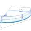 FORTUNE Glass Corner Shelf/Bathroom Shelf/Multipurpose Shelf/Living Room Corner Shelf/Wall Mount Bathroom Shelves (Transparent) (9 x 9 Inch) - (Pack of 2)