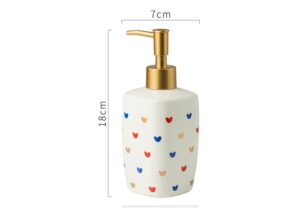 FabSeasons Bathroom Set Accessories Self Design, 4 Pieces Bathroom Accessory Sets Includes Soap Dispenser, 2 Brush Holder, 1 Soap Holder