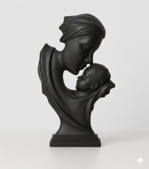 Family Statue | Resin Thinker Sculpture | Home Decor Items for Living Room Show Piece | Table Artifact | (Mother & Child)