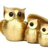 Family of Four Owl Statue Decorative for Bedroom Housewarming Gift Desk