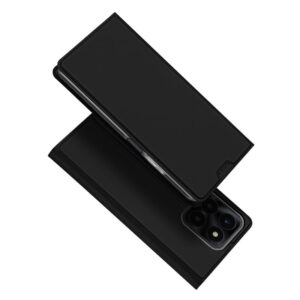 FirstChoice Leather Flip Cover, 360 Hard Ultra Slim Leather Flip Wallet Back Cover Case for Motorola Moto G56 5G - Black