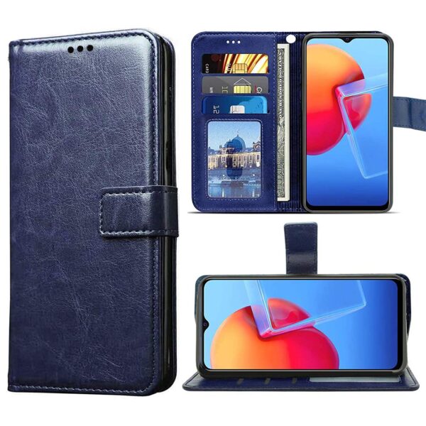 Flip Cover Compatible with Vivo Y51A / Y51 (2020) / Y31 (2021) | Premium Leather Finish | Inbuilt Pockets & Stand | Flip Cover Back Case for Vivo Y51A / Y51 (2020) / Y31 (2021) (Blue)