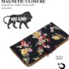 Flip Cover for Compatible Phone Models Redmi A2 Plus/Poco C50 / Poco C51 / Redmi A1 Plus Back Cover Redmi A2 Plus/Poco C50 / Poco C51 / Redmi A1 Plus Girls Styles Rose Black