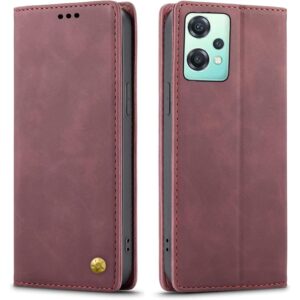 Flip Cover for OnePlus Nord CE 2 Lite Mobile Phone | Business Professional Case | Premium Leather Finish Back Cover | Foldable Stand | Wallet Card Slots | Top Trending (Wine Color)