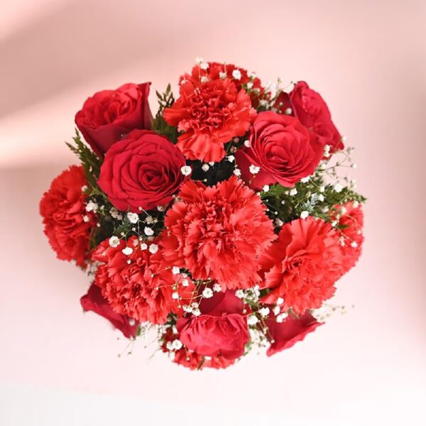 FlowerAura-Premium-Fresh-Live-Flower-Bouquet-of-10-Red-Roses-5-Pink-Carnations-In-Glass-Vase-Gift-For-Birthday-Anniversary-Love-Home-Decor-Mothers-Day-Gift-For-Mom-Same-Day-Delivery.jpg FlowerAura Premium Fresh Live Flower Bouquet of 10 Red Roses & 5 Pink Carnations In Glass Vase Gift For Birthday | Anniversary | Love | Home Decor | Mothers Day Gift For Mom (Same Day Delivery)