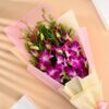 FlowerAura Premium Fresh Live Flower Bouquet of 3 Purple Flowers FlowerAura Premium Fresh Live Flower Bouquet of 3 Purple Flowers In Designer Paper Gift For Birthday | Anniversary | Love | Home Decor | Mothers Day Gift For Mom (Same Day Delivery)