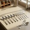 Frenchware Cutlery (Set of 12, Stainless Steel Spoons - 6 and Forks - 6), 100% Food Grade, Non Toxic, Anti-Rust, Dishwasher Safe, Perfect Gifting Set for All Occasions
