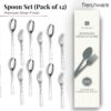 Frenchware Cutlery (Set of 12, Stainless Steel Spoons - 6 and Forks - 6), 100% Food Grade, Non Toxic, Anti-Rust, Dishwasher Safe, Perfect Gifting Set for All Occasions