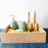 GIFTINGS | BATH DECOR | HOUSE WARMING GIFTS | FUNCTIONAL PRODUCTS | SOAP DISPENCER, TOOTH BRUSH HOLDER, GOLDEN VASE, METALLIC TEALIGHT HOLDER (Set of 2) and NAPKINS (Set of 4) in Decorative BOX