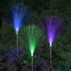 GIGALUMI GL-904 Solar Jellyfish Garden Light 600mAh Battery Fibre Optic GIGALUMI GL-904 Solar Jellyfish Garden Light 600mAh Battery Fibre Optic Fountain LED IP65 Waterproof Outdoor Lamp with 2V Panel for Backyards Pathways (1Pc, Multicolor)