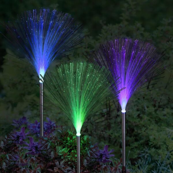 GIGALUMI GL-904 Solar Jellyfish Garden Light 600mAh Battery Fibre Optic GIGALUMI GL-904 Solar Jellyfish Garden Light 600mAh Battery Fibre Optic Fountain LED IP65 Waterproof Outdoor Lamp with 2V Panel for Backyards Pathways (1Pc, Multicolor)