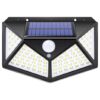 GIGAWATTS GW-601 100 LED Solar Wall Light with 5.5V Panel GIGAWATTS GW-601 100 LED Solar Wall Light with 5.5V Panel BIS Approved 800mAh Battery 120° Wide Angle Wireless Motion Sensor IP65 Rated Security Lamp for Yard Fence Decor (Pack of 1, Cool White)