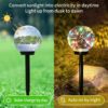 GIGAWATTS GW-906 Solar Globe Garden Light 20 LED IP65 Waterproof BIS Approved Outdoor Bubble Ball Lamp with 2V Panel & 600mAh Ni-MH Battery for Home Garden Backyards Pathways (Pack of 1, Multicolour)