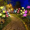 GIGAWATTS GW-923 Solar Rose Lights 2V Panel Outdoor 5 LED GIGAWATTS GW-923 Solar Rose Lights 2V Panel Outdoor 5 LED 5 Flower Garden Stake Lamp for Patio Yard Pathway Decoration (Pack of 1, Multicolour)