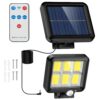 GITGRNTH Solar Motion Sensor Outdoor Light with Remote Control, IP65 GITGRNTH Solar Motion Sensor Outdoor Light with Remote Control, IP65 Waterproof Wall Light, 3 Adjustable Lighting Modes, High Brightness LED Solar Security Light for Garden (Split Solar Lamp)