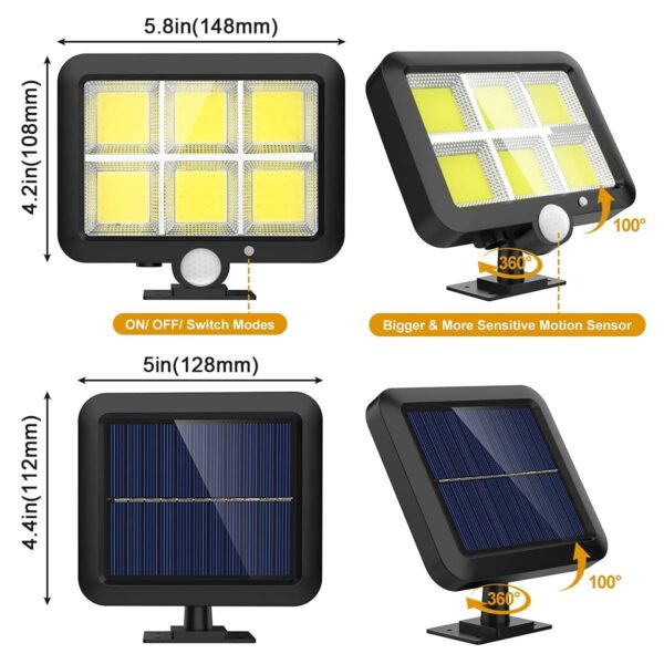 GITGRNTH-Solar-Motion-Sensor-Outdoor-Light-with-Remote-Control-IP65-Waterproof-Wall-Light-3-Adjustable-Lighting-Modes-High-Brightness-LED-Solar-Security-Light-for-Garden-Split-Solar-Lamp.jpg GITGRNTH Solar Motion Sensor Outdoor Light with Remote Control, IP65 Waterproof Wall Light, 3 Adjustable Lighting Modes, High Brightness LED Solar Security Light for Garden (Split Solar Lamp)