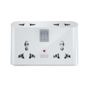 GM 3019 3 Pin Universal Multi Plug Travel Adaptor with GM 3019 3 Pin Universal Multi Plug Travel Adaptor with 6 AMP for Home Applications, Computers, Laptops
