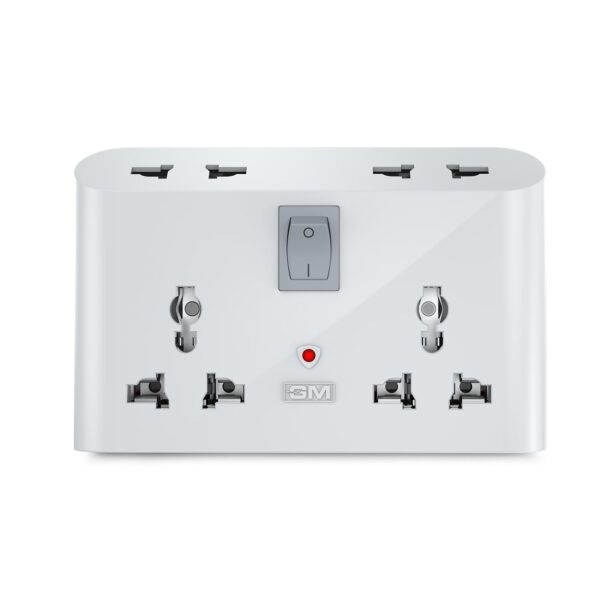 GM 3019 3 Pin Universal Multi Plug Travel Adaptor with GM 3019 3 Pin Universal Multi Plug Travel Adaptor with 6 AMP for Home Applications, Computers, Laptops