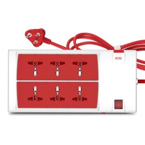 GM 3059 Power Strip | 6 Universal Sockets + Master GM 3059 Power Strip | 6 Universal Sockets + Master Switch | 2m Heavy-Duty Cord | Surge Protector | Child Safety Shutters | LED Indicator | Extension Board for Home & Office