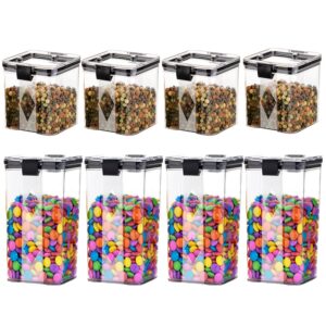 GOLWYN Air Tight Containers For Kitchen Storage Set, Plastic Boxes GOLWYN Air Tight Containers For Kitchen Storage Set, Plastic Boxes For Storage, Kitchen Organizer & Kitchen Accessories Items (700Ml And 1100 Ml, 8 Pcs)(Plastic), Transparent