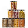 GOLWYN Air Tight Containers For Kitchen Storage Set, Plastic Boxes For Storage, Kitchen Organizer & Kitchen Accessories Items (700Ml And 1100 Ml, 8 Pcs)(Plastic), Transparent