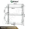 GRIVAN Magic Sticker Self Adhesive Anti Rust 3 Tier Multipurpose Bathroom Shelf Organizer with Double Soap Dish and Toothbrush Holder Stainless Steel Bathroom Accessories