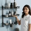 GRIVAN Stainless Steel 3-Tier Bathroom Accessories Set – Heavy Duty GRIVAN Stainless Steel 3-Tier Bathroom Accessories Set – Heavy Duty Bathroom Shelves with Dual Soap Holder, Toothbrush Holder & Tumbler | Wall Mounted Bathroom Organizer