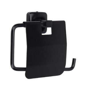 GRIVAN Stainless Steel Black Finish Toilet Paper Holder for Bathroom/Toilet Paper Holder Stand- Bathroom Accessories
