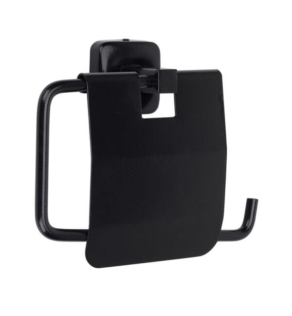 GRIVAN Stainless Steel Black Finish Toilet Paper Holder for Bathroom/Toilet Paper Holder Stand- Bathroom Accessories