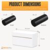 Garbage Bag Holder For Dustbin Bags, Garbage Bag Roll Dispenser With Self Adhesive Wall Mount, No Drill Installation, [Nr-1325](Plastic, White, Pack Of 1 Count)
