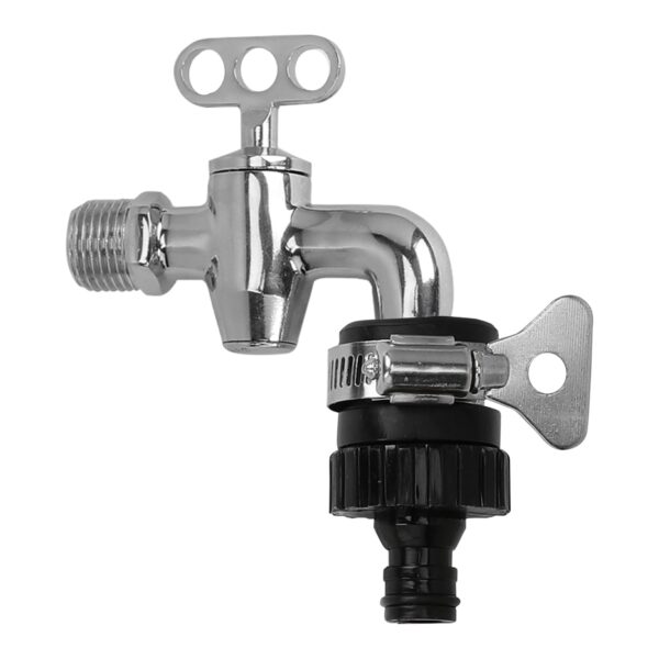 Garbnoire Heavy Duty Hose Pipe Fitting Standard Size 1/2 Inch Garbnoire Heavy Duty Hose Pipe Fitting Standard Size 1/2 Inch Tap Connector for Garden Water Pipe & Car, Bike Washing Accessories | Universal Adjustable Adapter Suitable Connecting Hose Pipe (Black)
