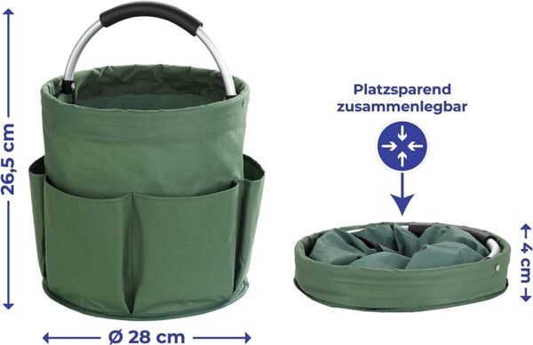 Garden Tool Basket Heavy-Duty Storage Organizer in Water Proof Oxford Garden Tool Basket Heavy-Duty Storage Organizer in Water Proof Oxford Necessary Gardening Accessory
