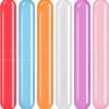 Garth Toothbrush Holder 6 Pc - Plastic Anti-Bacterial Travel Protectors for Oral Care - Portable Brush Holder for Bathroom Wall, Trip & Travel - Multicolor Toothbrush Case Box & Cover Container Set