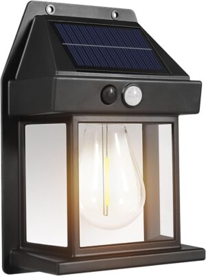 Geek Lab Solar Outdoor Motion Sensor Lights, Wall Sconce, 3 Lighting Modes, Waterproof Security Wall Lantern for Garden, Outdoor Decorative Lamp for Porch, Patio, Garden, Pathway & Yard.