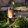 Geemoo 6 Pack Solar Flickering Dancing Flame Lights Waterproof Solar Torch Lights for Outdoor Garden Patio Pathway Yard Driveway Decorative