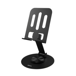 Geonix Trek M3 360° Rotatable & Foldable Mobile Phone Stand Geonix Trek M3 360° Rotatable & Foldable Mobile Phone Stand – Metallic, Adjustable Height & Angle, Universal Holder for Smartphones & Tablets (Black)