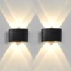 Gesto 4W Waterproof Led Wall Light for Home Decoration – Gesto 4W Waterproof Led Wall Light for Home Decoration – Up Down 2-Way LED Wall Lamp | IP65 Outdoor Fancy Wall Lights for Balcony,Gate,Elevation,Garden,Patio | Decorative Wall Mount Light -Pack of 2