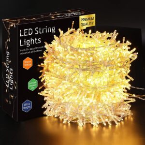 Gesto Warm White Led Serial String Lights – Waterproof Copper Gesto Warm White Led Serial String Lights – Waterproof Copper Wire Yellow Fairy Lights for Home Decoration,Christmas, Deepawali & Diwali Decoration Lights for Balcony Outdoor (19 Meter | Pack of 1)