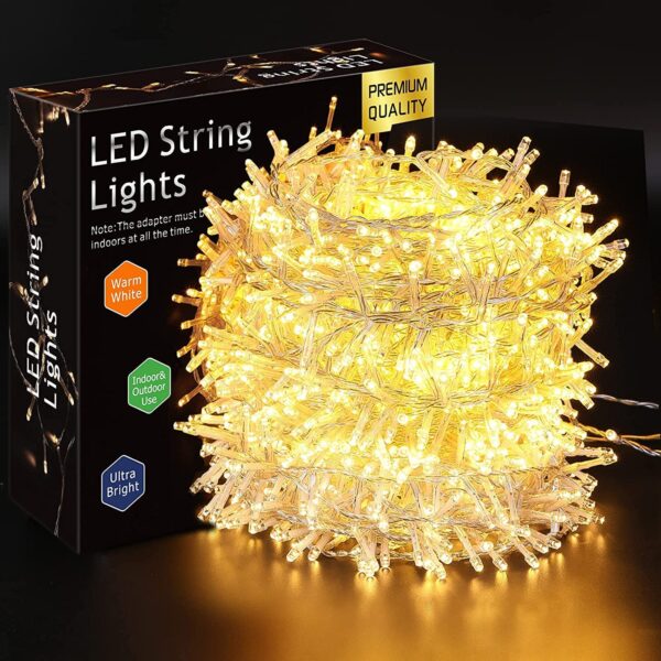 Gesto Warm White Led Serial String Lights – Waterproof Copper Gesto Warm White Led Serial String Lights – Waterproof Copper Wire Yellow Fairy Lights for Home Decoration,Christmas, Deepawali & Diwali Decoration Lights for Balcony Outdoor (19 Meter | Pack of 1)