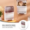 Glass, Plastic, Metal Wall Mounted Multifunctional Spoon Fork Chopstick Storage Glass, Plastic, Metal Wall Mounted Multifunctional Spoon Fork Chopstick Storage Holder Box Tableware Shelf Organazation Rack Cutlery Drain Rack Organizer Case for Kitchen,Storage Holder