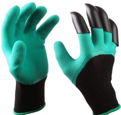 Gloves Premium Range of Heavy Duty Gardening Accessories Claws on Gloves Premium Range of Heavy Duty Gardening Accessories Claws on Right Hand for Pruning, Digging and Planting for Home and Garden Use (1 Pair), GreenKOR-P003