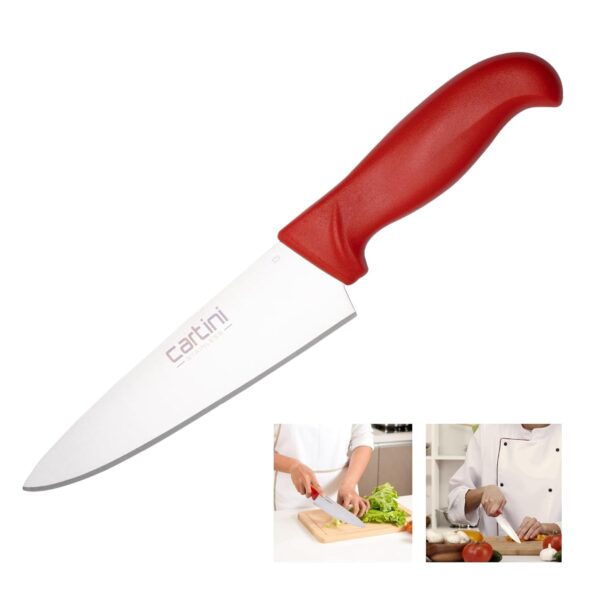 Godrej Locks Cartini Locking Solutions and Systems Chef Knife Small 2.8 Mm Thick Utility Knife with Ergonomic Plastic Handle, Ideal for Home and Restaurant Kitchen Green Small