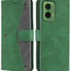 GoldKart Flip Back Cover Case for Motorola G35 5G | GoldKart Flip Back Cover Case for Motorola G35 5G | Dual-Color Leather Finish | Inbuilt Stand & Pockets | Flip Cover for Motorola Moto G35 5G (Faux Leather, Green)