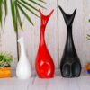 Golden-ebuyz ProductsDeer Family Set of 3 Showpiece Piano Finish for Golden-ebuyz ProductsDeer Family Set of 3 Showpiece Piano Finish for Home Decor, Luxury Decorative Animal Statue Gifts (Red, Black & White)