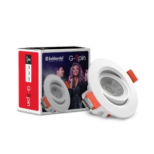 Goldmedal G-Spin Mini 3W LED Round Spot Light Concealed Junction Box | Suitable for Home, Office, Restaurant, Shop|High Lumen|Cut Out Size – Ø2.16 | Warm White (3000K)