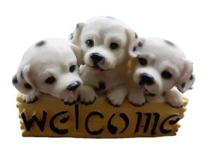 Griscon Handmade Resin 3 Squirrel Family Sculpture Set Realistic Cartoon Animal Model Statue Home Decoration (14 cm Lenght) (Resin, White)