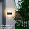 Groeien LED 12 watt Modern Outdoor Acrylic Wall lamp Decorative Garden Light Up and Down Light Waterproof Outdoor Light (Square)
